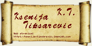 Ksenija Tipsarević vizit kartica